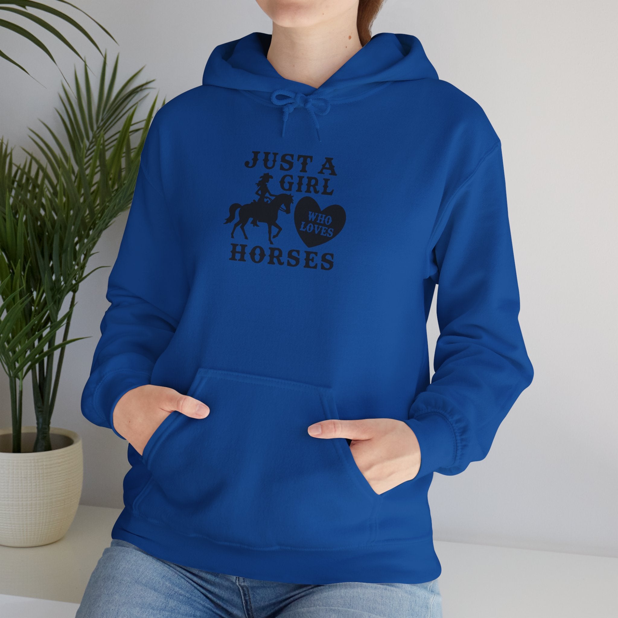 Just a Girl Who Loves Horses Hoodie — Women's Equestrian Sweatshirt