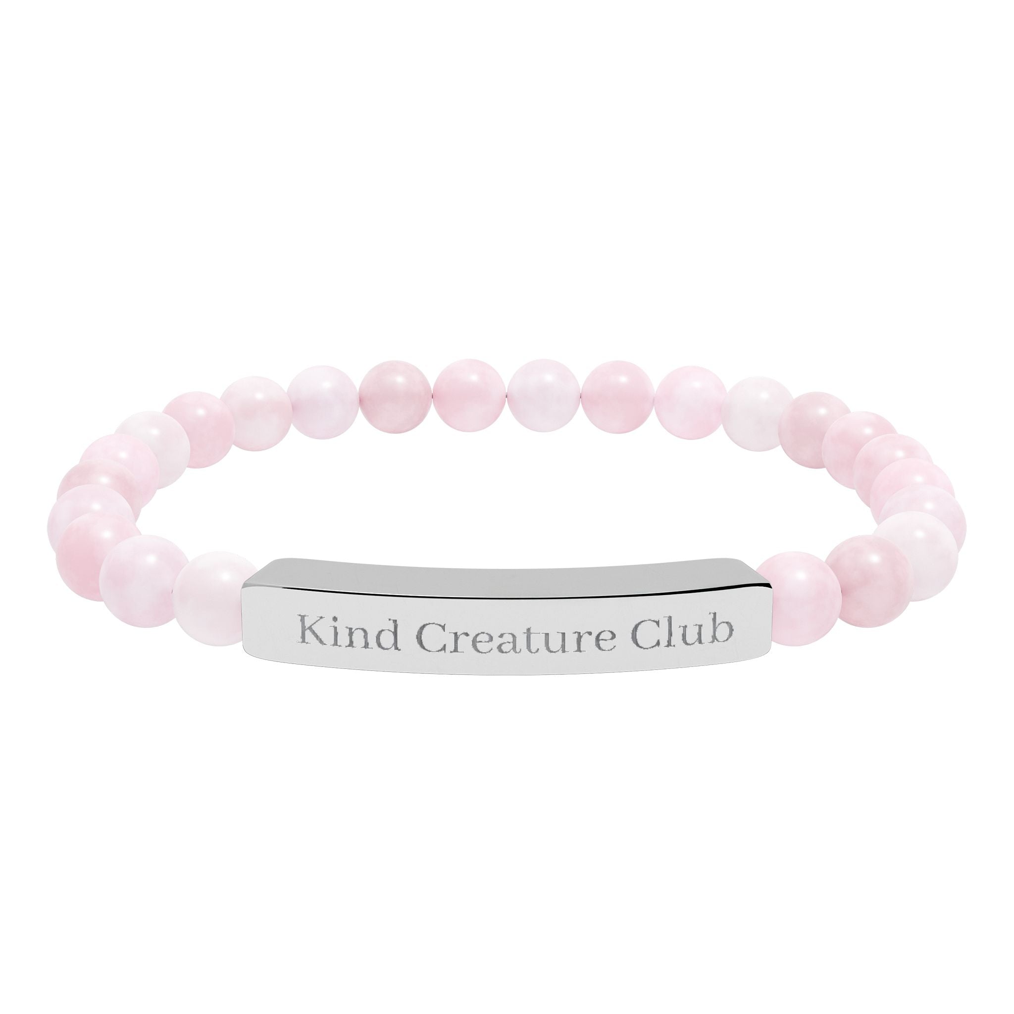 Kind Creature Club Bead Bar Bracelet — Custom Stretch Gemstone Bracelet