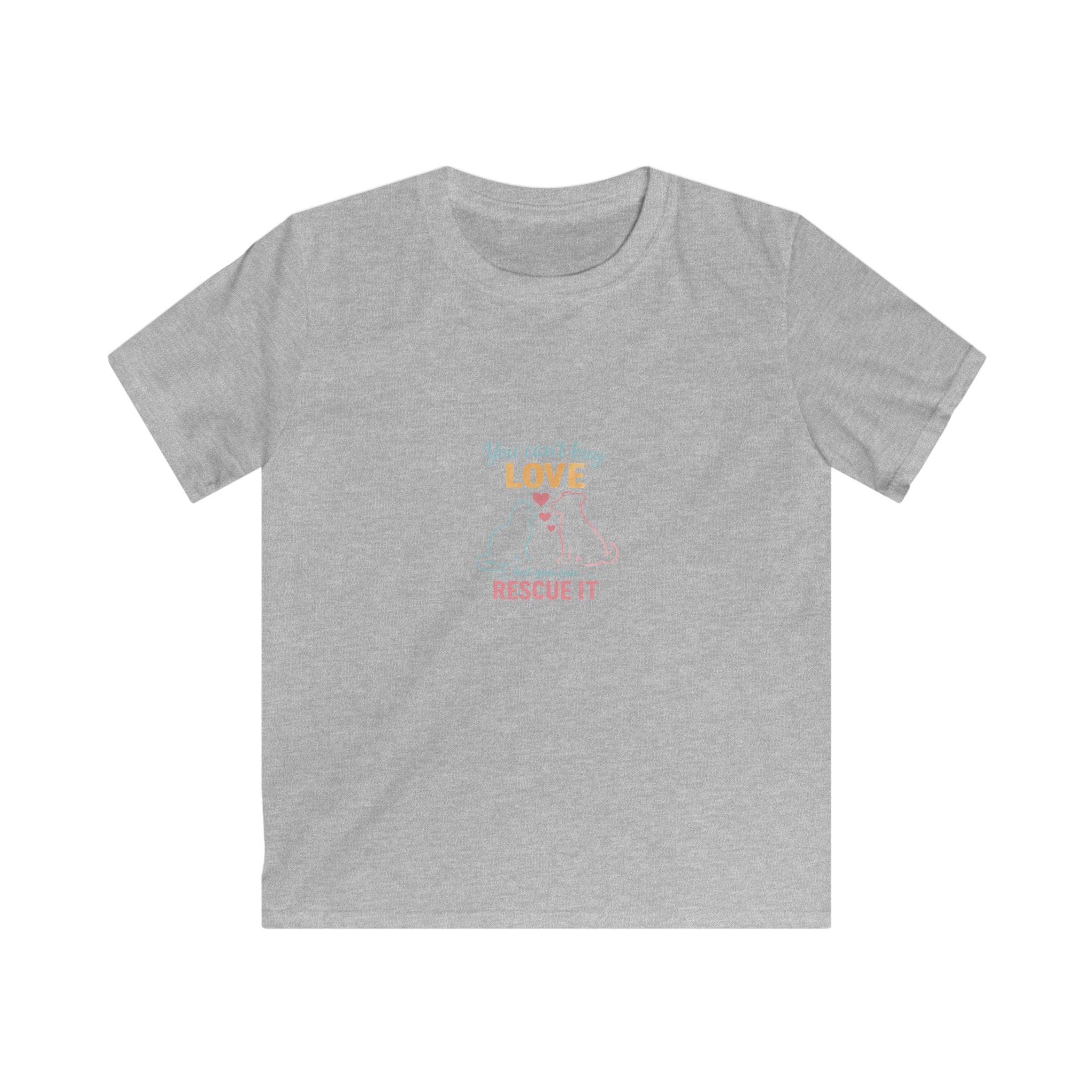 Kids Tee - "You Can't Buy Love, Rescue It" Rescue Dog Graphic