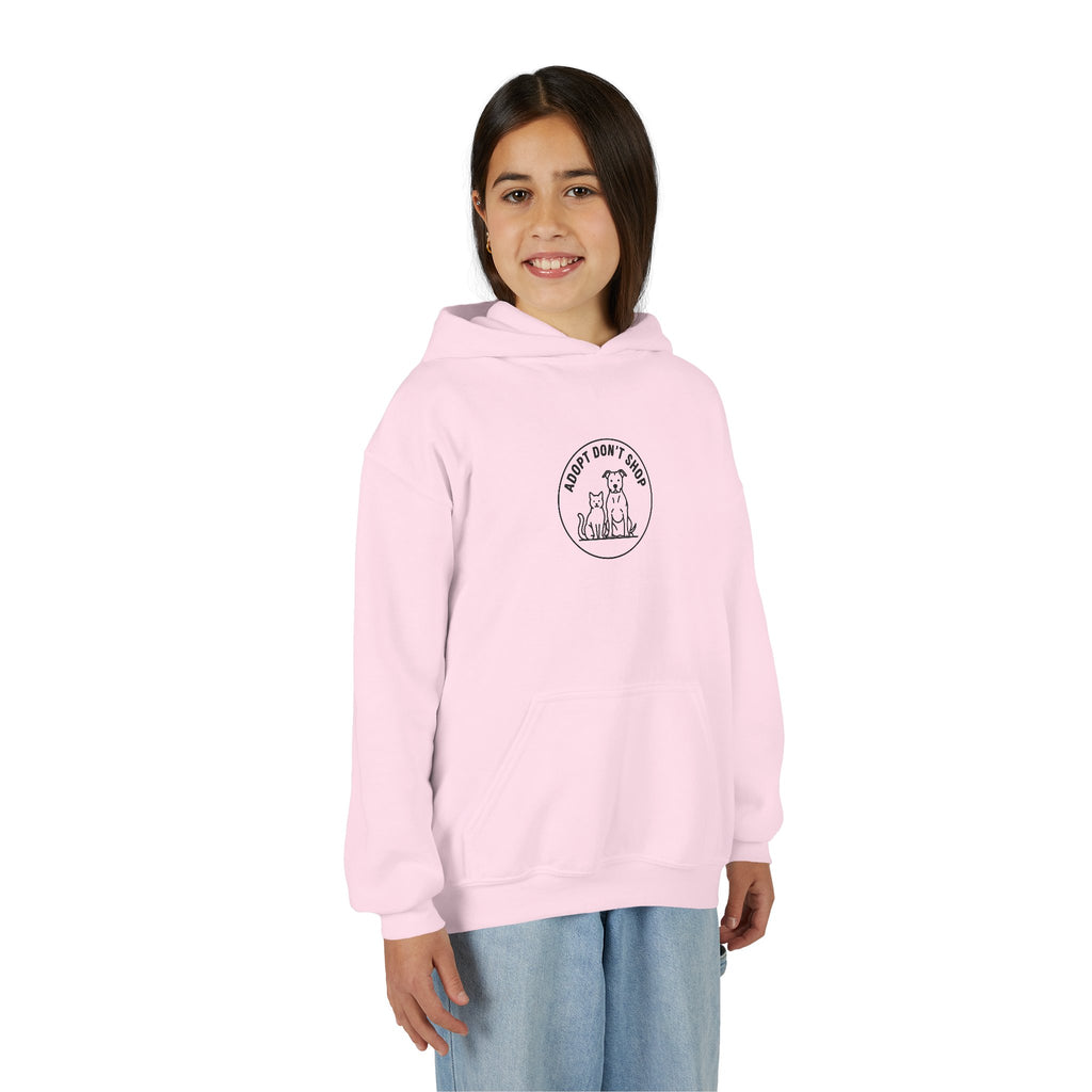 Adopt Don't Shop Kids Hoodie — Animal Rescue Support Youth Sweatshirt