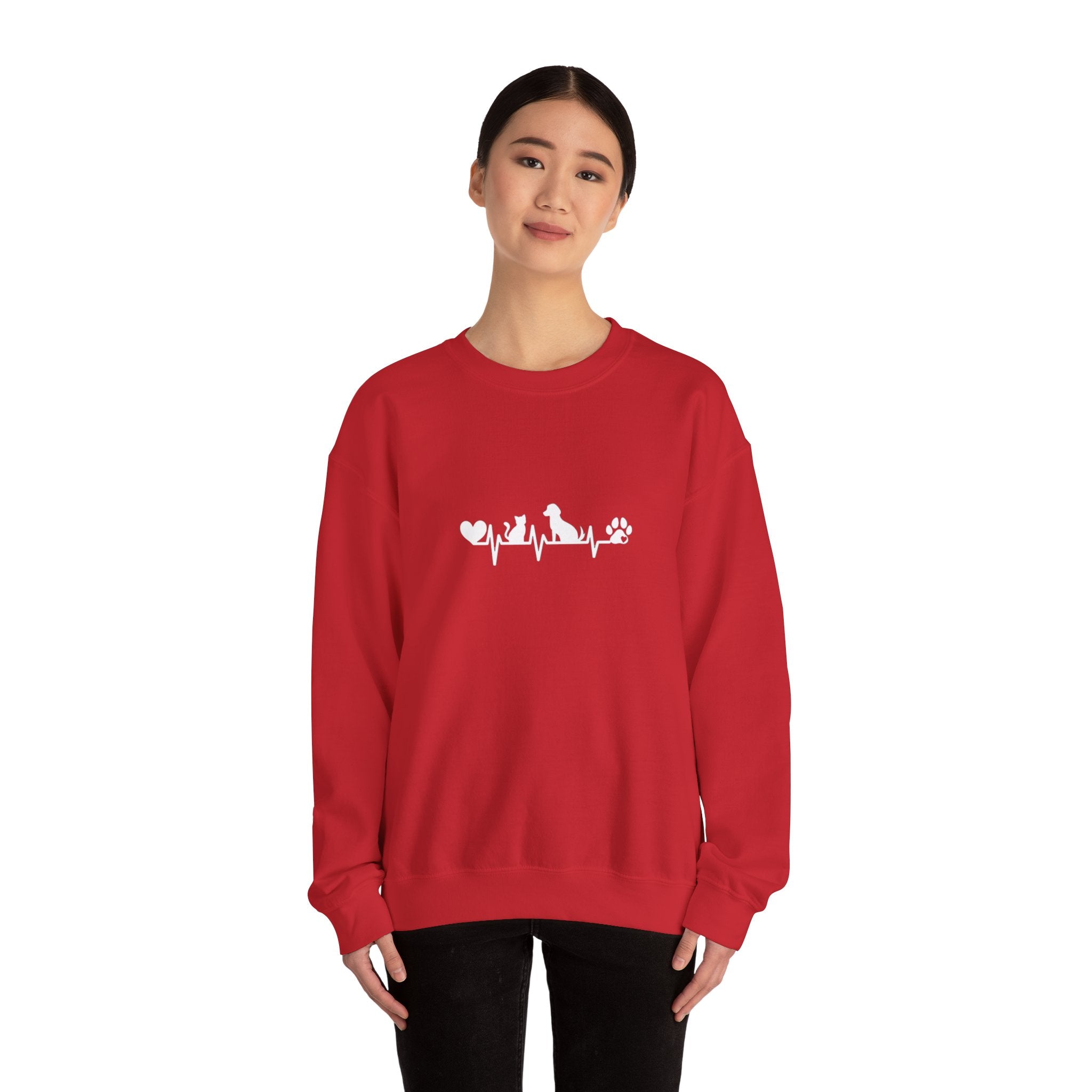Cat-Dog Heartbeat Sweatshirt